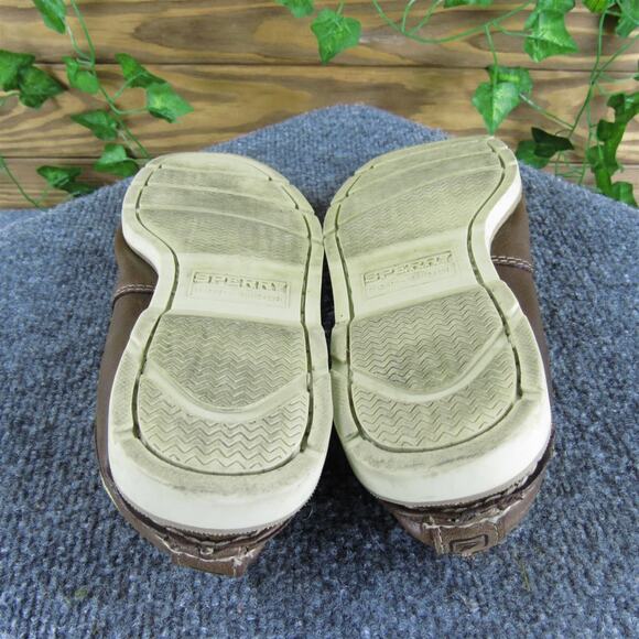 Sperry Men's Slip On Loafer Boat Shoe Brown Leather Sz 9 Medium Gently Used 2025 - Picture 6 of 7